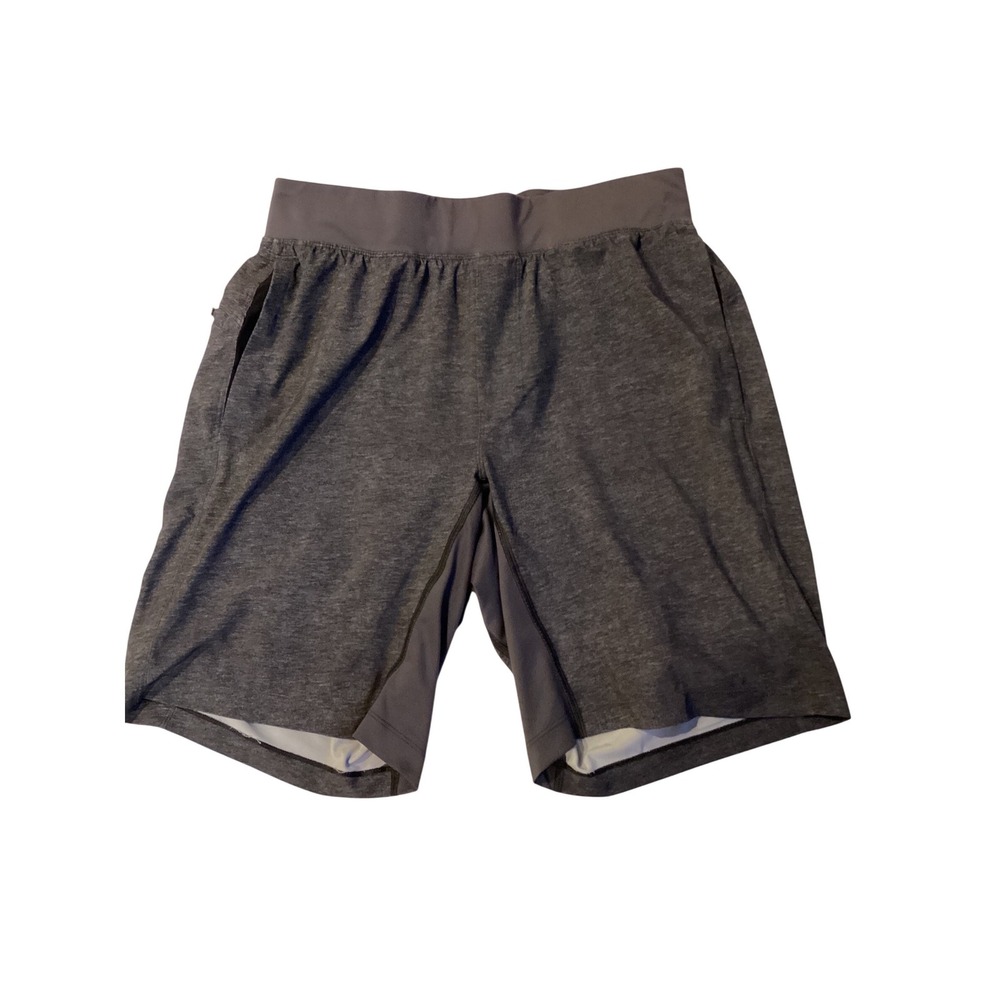 Lululemon Mens Surge Short 7 Liner Charcoal Grey Heather Athletic Running Shorts
